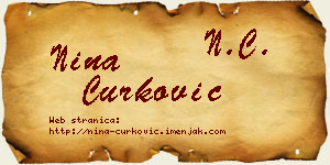Nina Ćurković vizit kartica